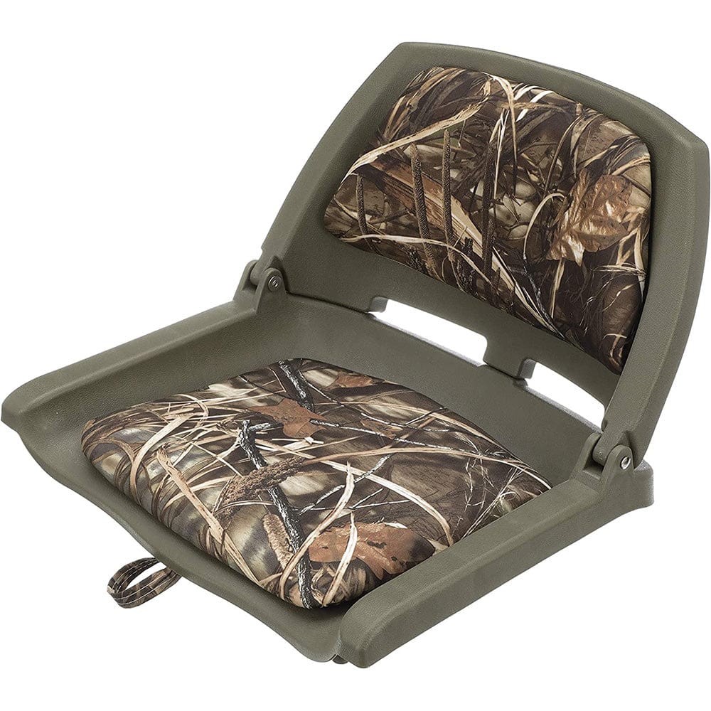 Attwood Swivl-Eze Padded Flip Seat - Camo [98391GNMX] - The Happy Skipper