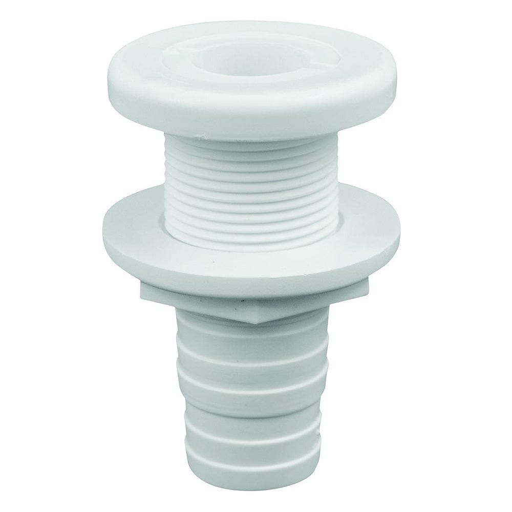 Attwood White Plastic Thru-Hull Fitting - 1-1/8" Inner Diameter [3874-3] - The Happy Skipper