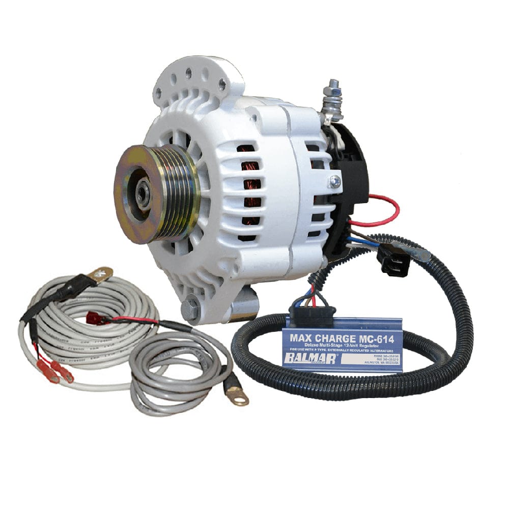 Balmar 621 Series 120A Kit w/MC-614 Regulator, T-Sensor, K6 Pulley, Single Foot Mounting Hardware [621-VUP-MC-120-K6] - The Happy Skipper