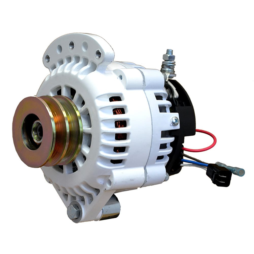 Balmar Alternator 100 AMP 12V 1-2" Single Foot Spindle Mount Dual Vee Pulley w/Isolated Ground [621-100-DV] - The Happy Skipper