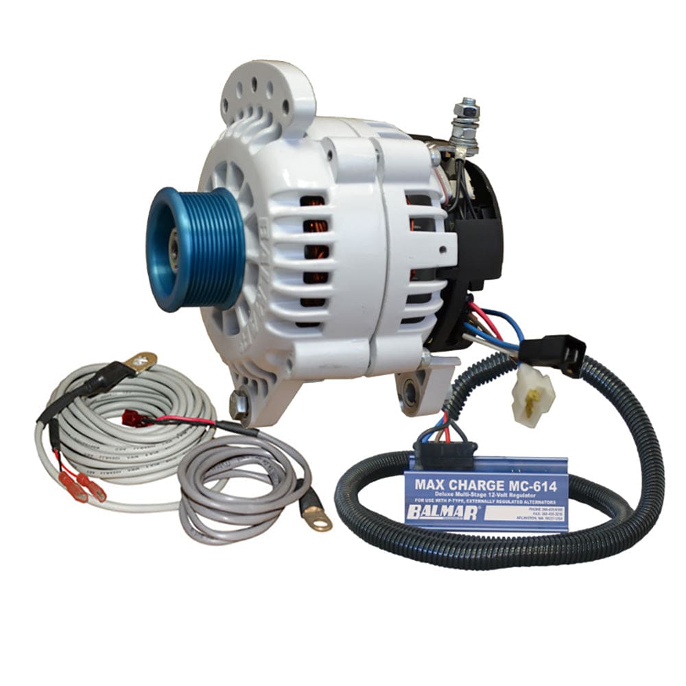 Balmar Alternator 100 AMP Kit 12V 3.15" Dual Foot Saddle J10 Pulley Regulator Temp Sensor [60-YP-MC-100-J10] - The Happy Skipper