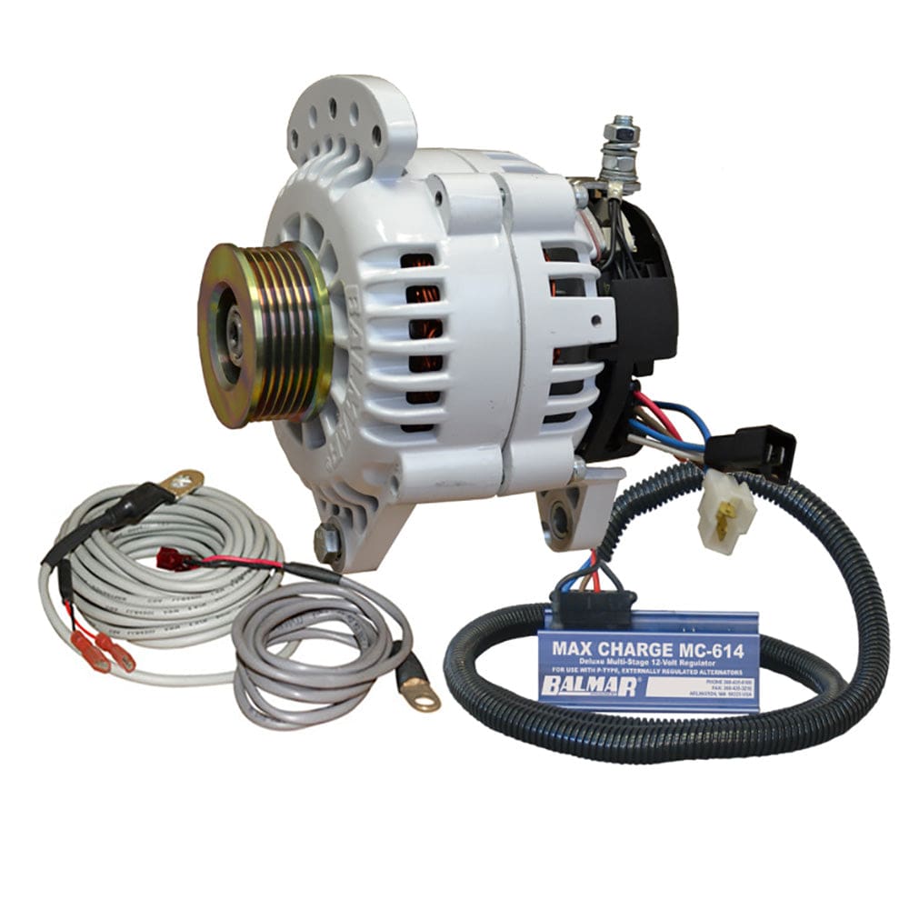 Balmar Alternator 100 AMP Kit 12V 3.15" Dual Foot Saddle K6 Pulley Regulator Temp Sensor [60-YP-MC-100-K6] - The Happy Skipper