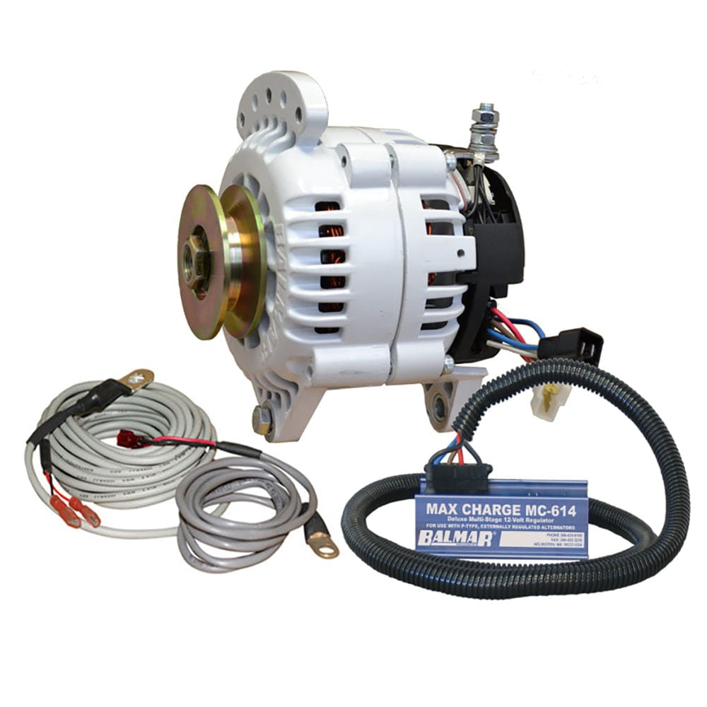 Balmar Alternator 100 AMP Kit 12V 3.15" Dual Foot Saddle Single Vee Pulley Regulator Temp Sensor [60-YP-MC-100-SV] - The Happy Skipper