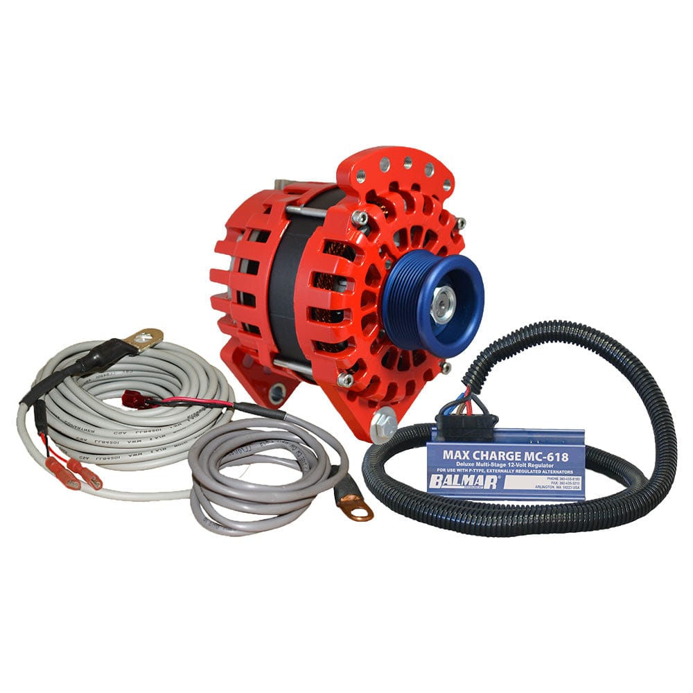 Balmar Alternator 170 AMP Kit 12V 3.15" Dual Foot Saddle J10 Pulley Regulator Temp Sensor [XT-CR-170-J10-KIT] - The Happy Skipper