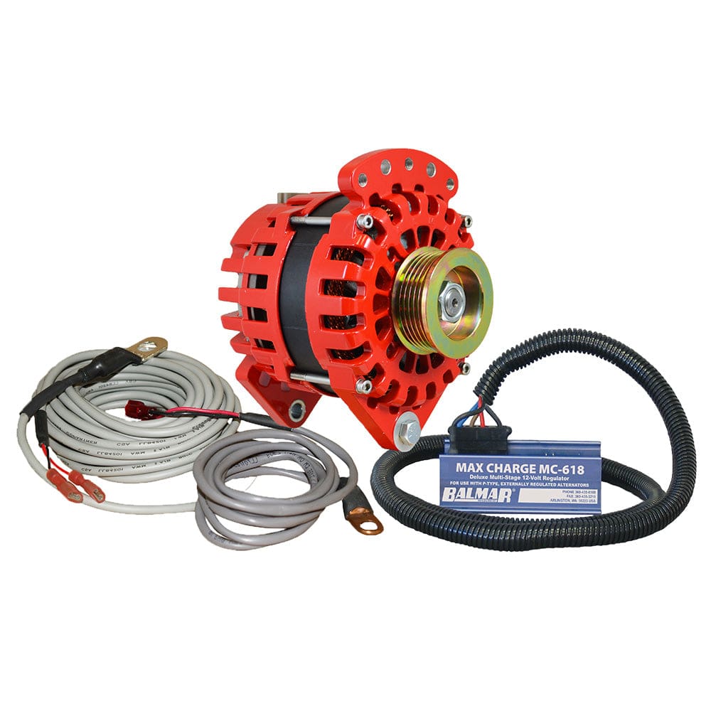 Balmar Alternator 170 AMP Kit 12V 3.15" Dual Foot Saddle K6 Pulley Regulator Temp Sensor [XT-CR-170-K6-KIT] - The Happy Skipper