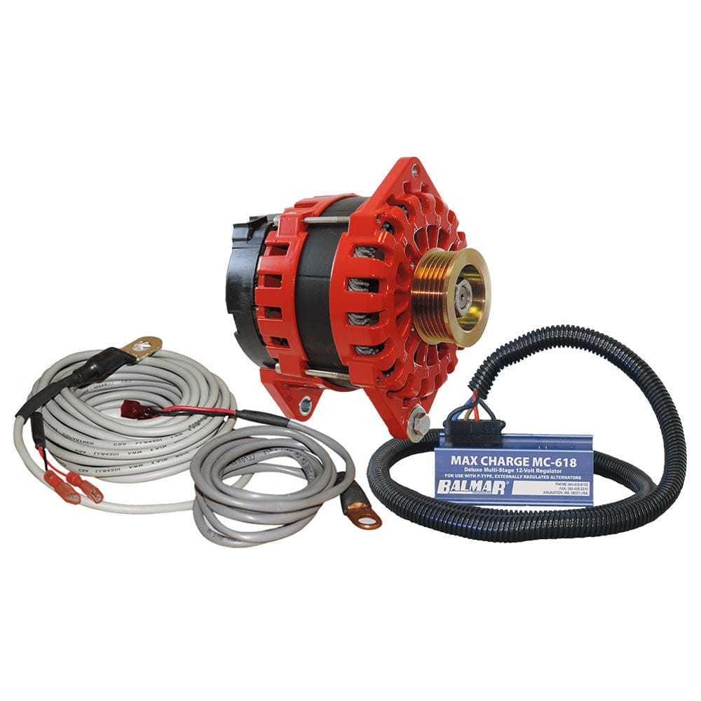 Balmar Alternator 170 AMP Kit 12V 4" Dual Foot Saddle K6 Pulley [XT-DF4-170-K6] - The Happy Skipper