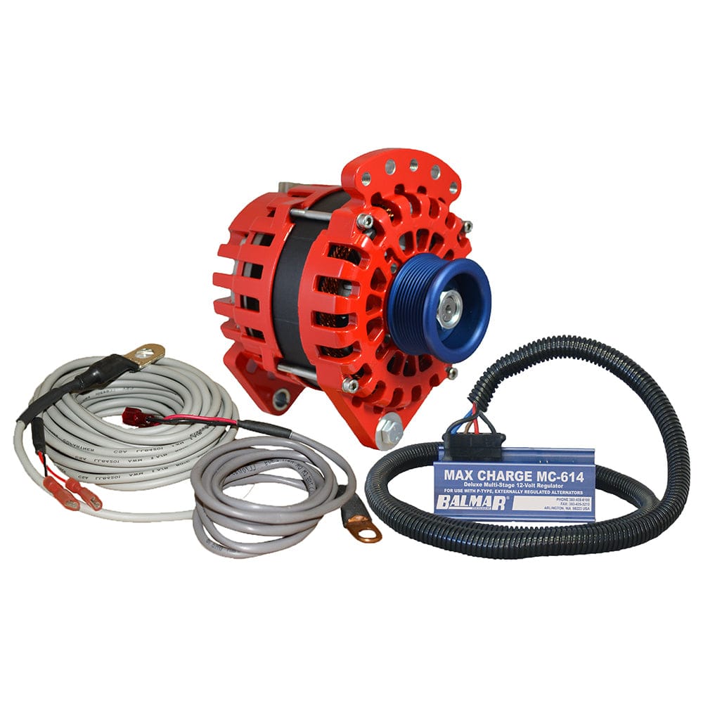 Balmar Alternator 3.15" Dual Foot Saddle J10 Serpentine Pulley Regulator Temp Sensor - 170A Kit - 12V [XT-DF-170-J10-KIT] - The Happy Skipper