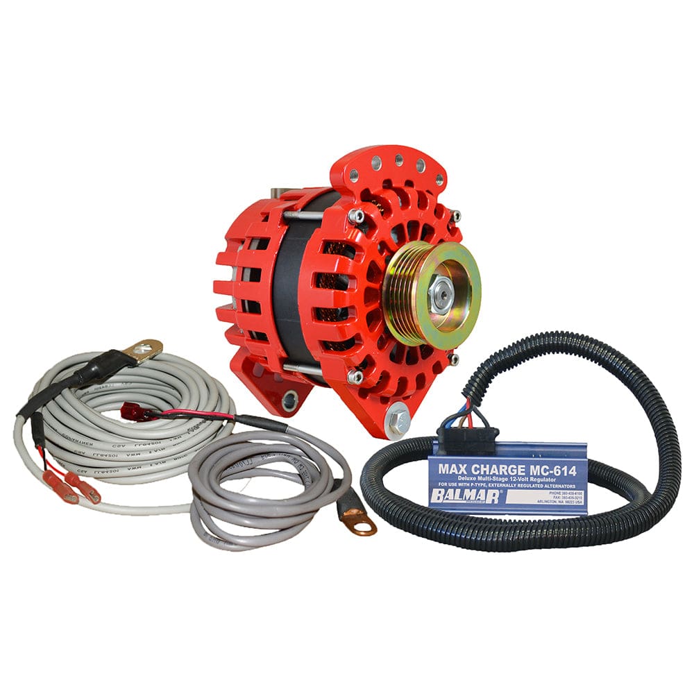 Balmar Alternator 3.15" Dual Foot Saddle K6 Serpentine Pulley Regulator Temp Sensor - 170A Kit - 12V [XT-DF-170-K6-KIT] - The Happy Skipper