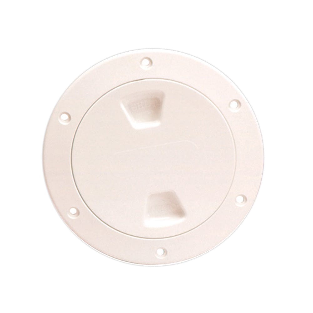 Beckson 4" Smooth Center Screw-Out Deck Plate - Beige [DP40-N] - The Happy Skipper