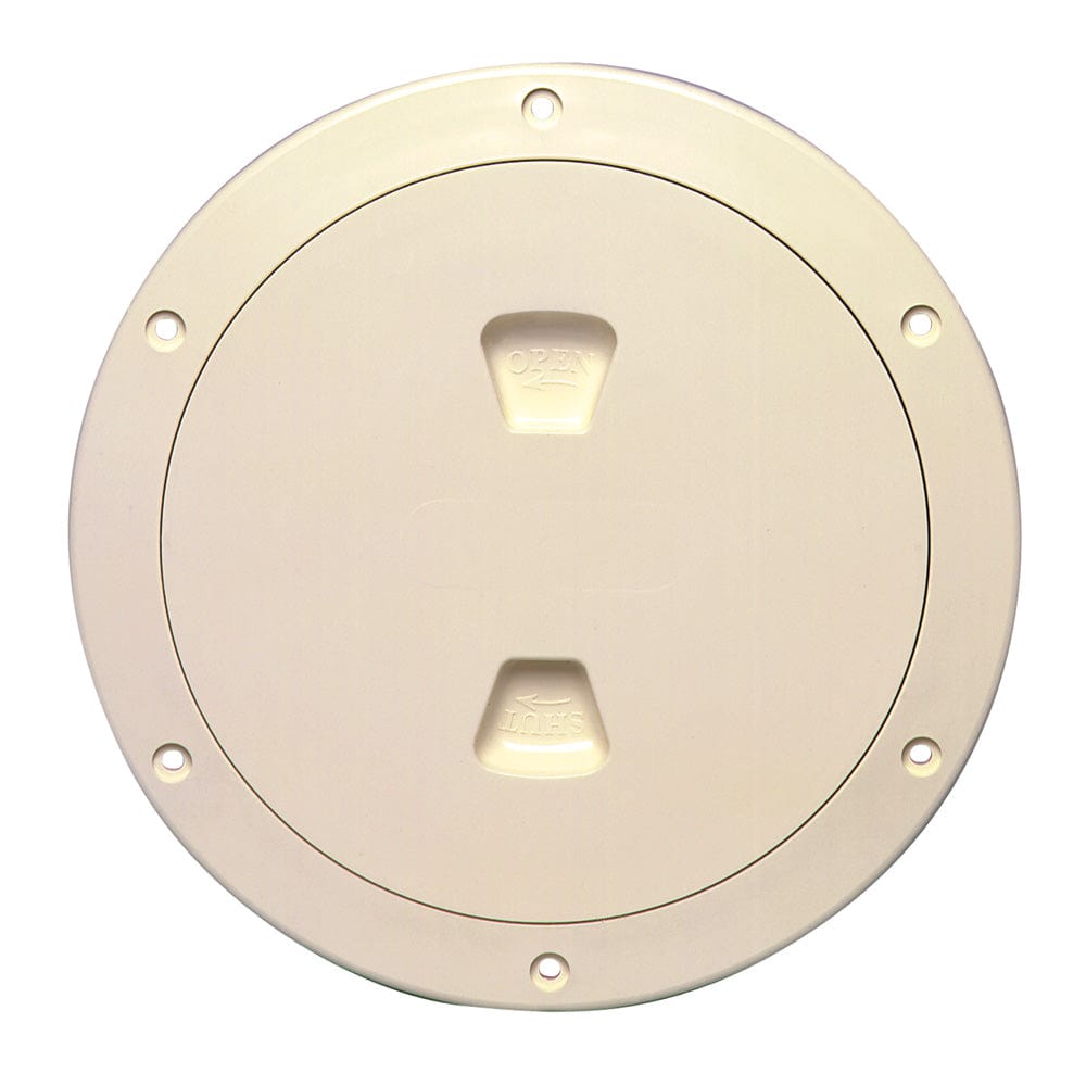Beckson 6" Smooth Center Screw-Out Deck Plate - Beige [DP60-N] - The Happy Skipper