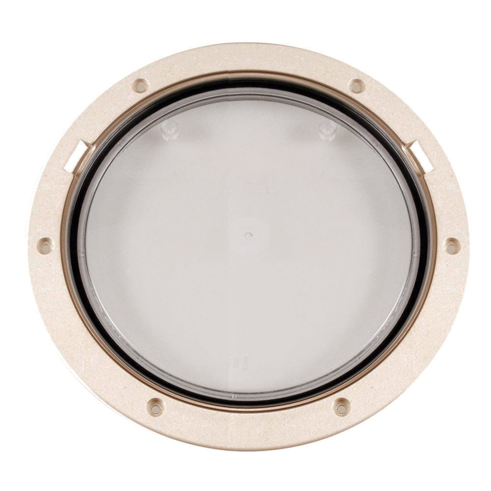 Beckson 8" Clear Center Pry-Out Deck Plate - Beige [DP81-N-C] - The Happy Skipper
