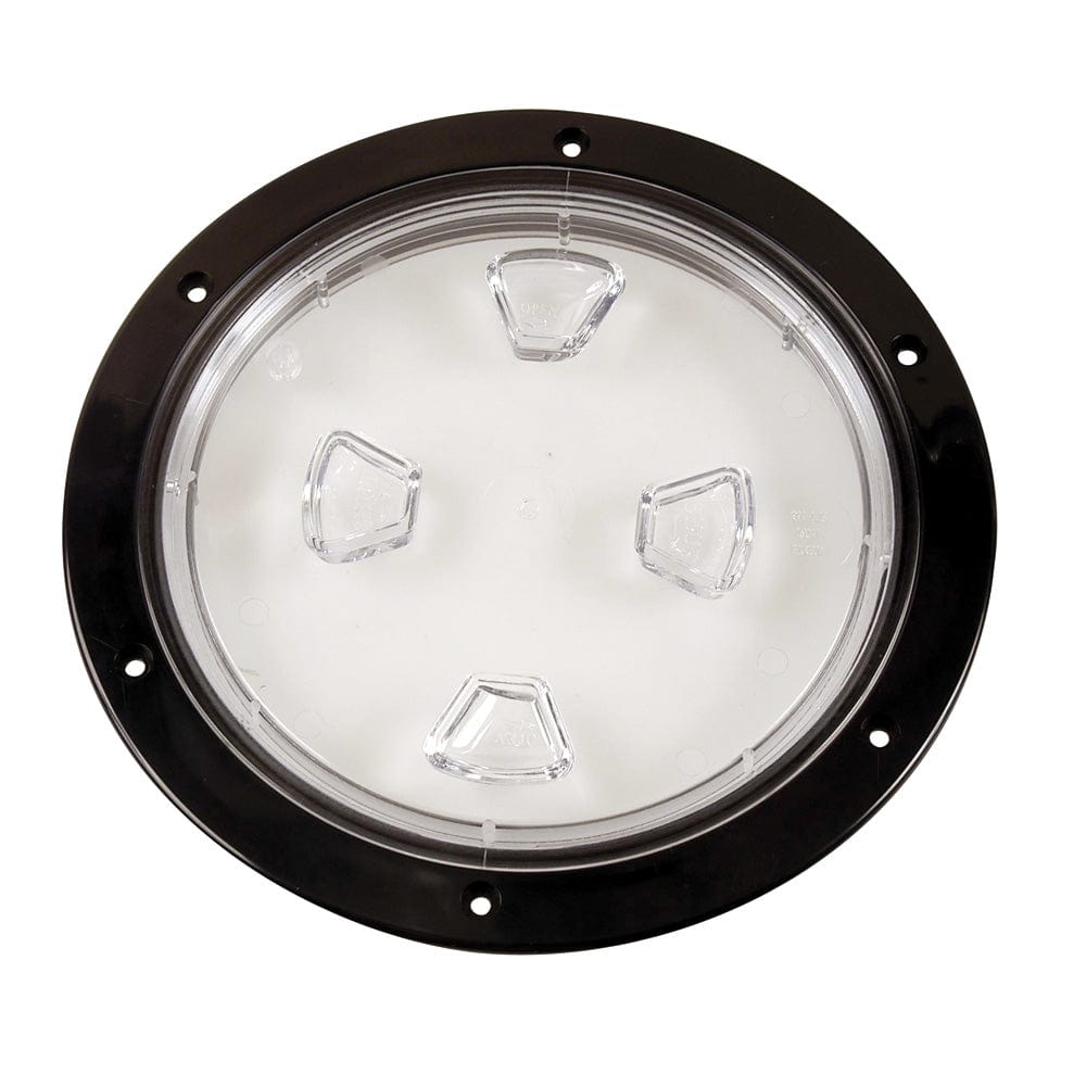 Beckson 8" Clear Center Screw-Out Deck Plate - Black [DP80-B-C] - The Happy Skipper