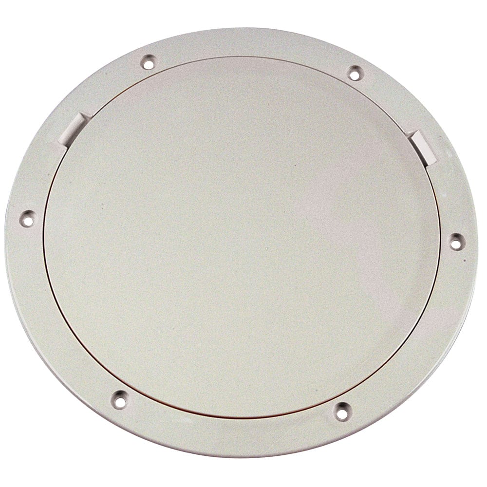 Beckson 8" Smooth Center Pry-Out Deck Plate - White [DP81-W] - The Happy Skipper