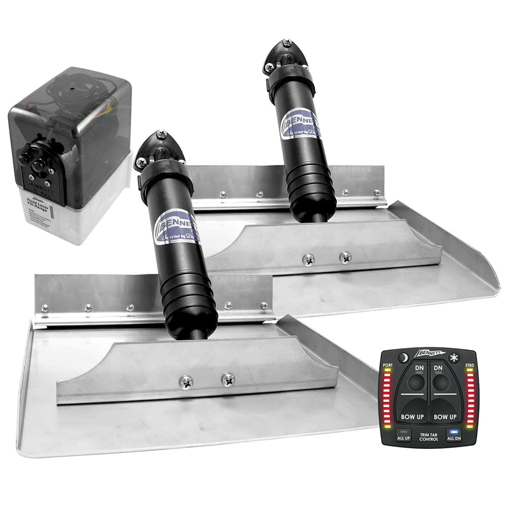 Bennett 12x12 Hydraulic Trim Tab System w/One Box Indication [1212OBI] - The Happy Skipper