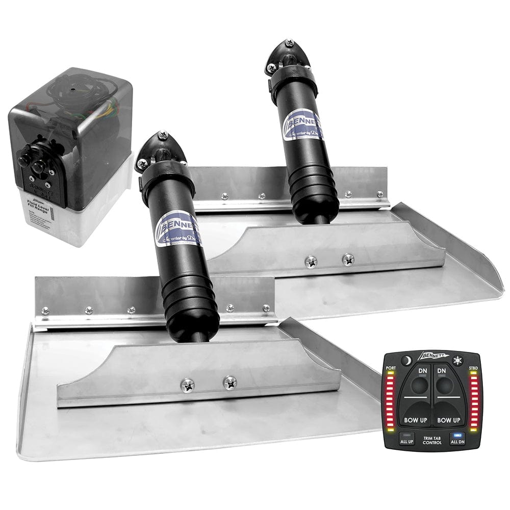 Bennett 12x12 Hydraulic Trim Tab System w/One Box Indication [1212OBI] - The Happy Skipper