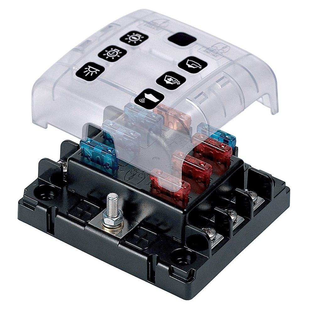 BEP ATC Six Way Fuse Holder Quick Connect w/Cover & Link [ATC-6WQC] - The Happy Skipper
