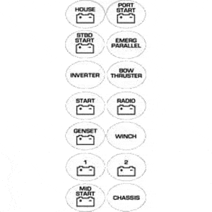 BEP Battery Switch Label Sheet [713] - The Happy Skipper