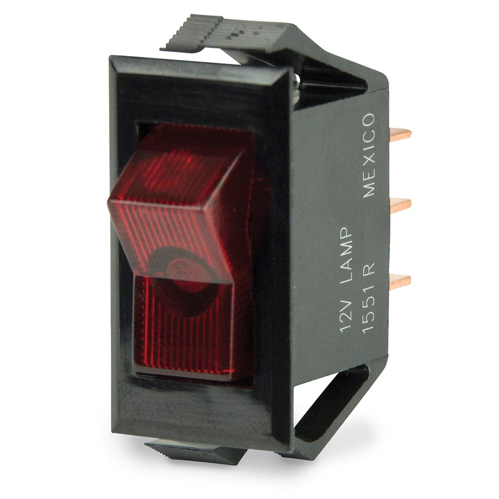 BEP Illuminated SPST Rocker Switch - Red LED - 12V - OFF/ON [1001705] - The Happy Skipper