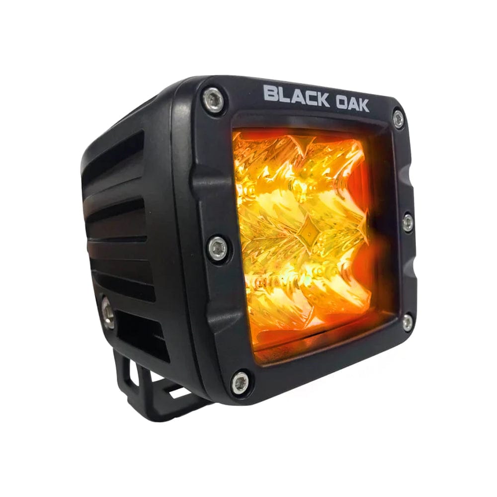 Black Oak Pro Series 2" Amber Flood Pod - Black [2A-POD30S] - The Happy Skipper