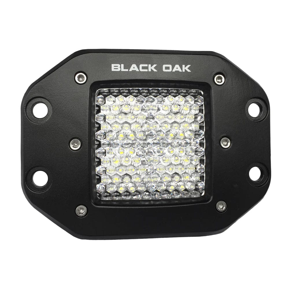 Black Oak Pro Series 2" Flush Mounted Diffused Light - Black [2D-FPOD10CR] - The Happy Skipper