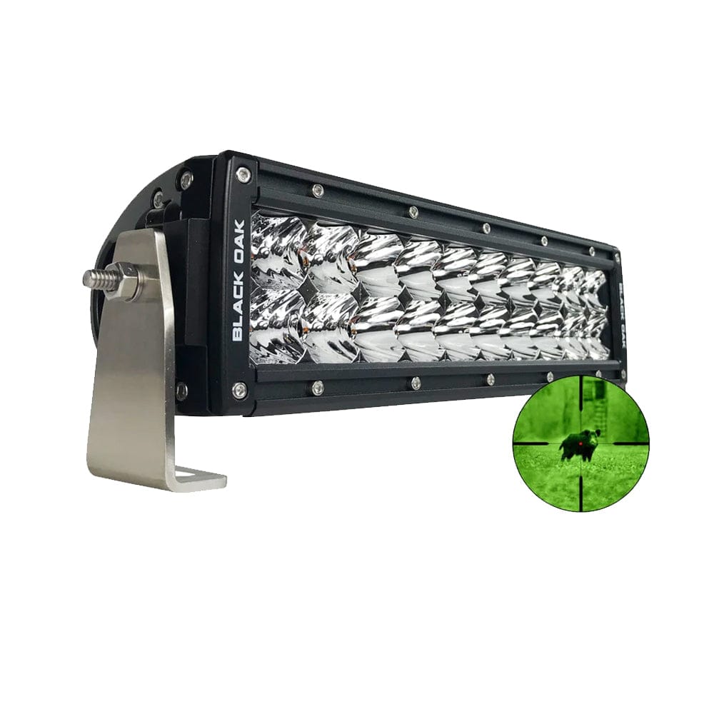 Black Oak Pro Series Double Row Combo Infrared 10" 850nm Light Bar - Black [10IR-850] - The Happy Skipper