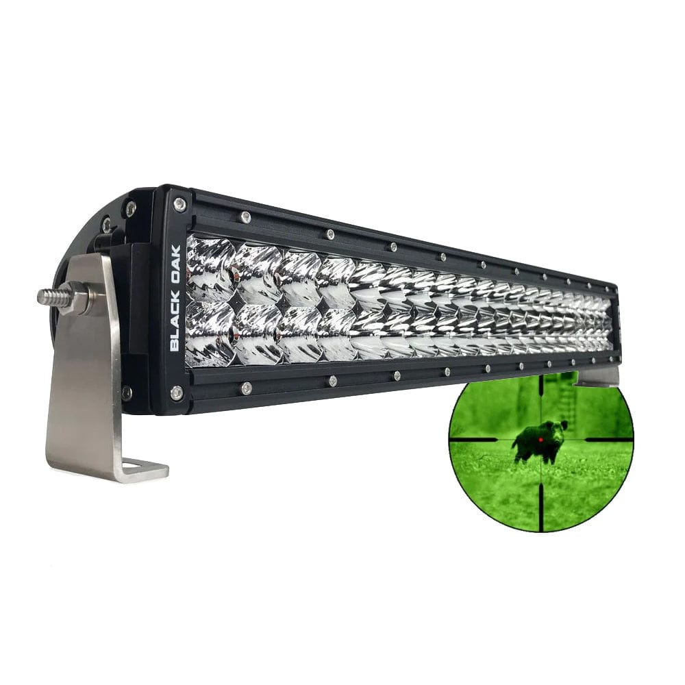 Black Oak Pro Series Double Row Combo Infrared 20" 850nm Light Bar - Black [20IR-850] - The Happy Skipper