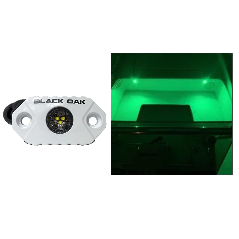 Black Oak Rock Accent Light - Green - White Housing [MAL-G] - The Happy Skipper