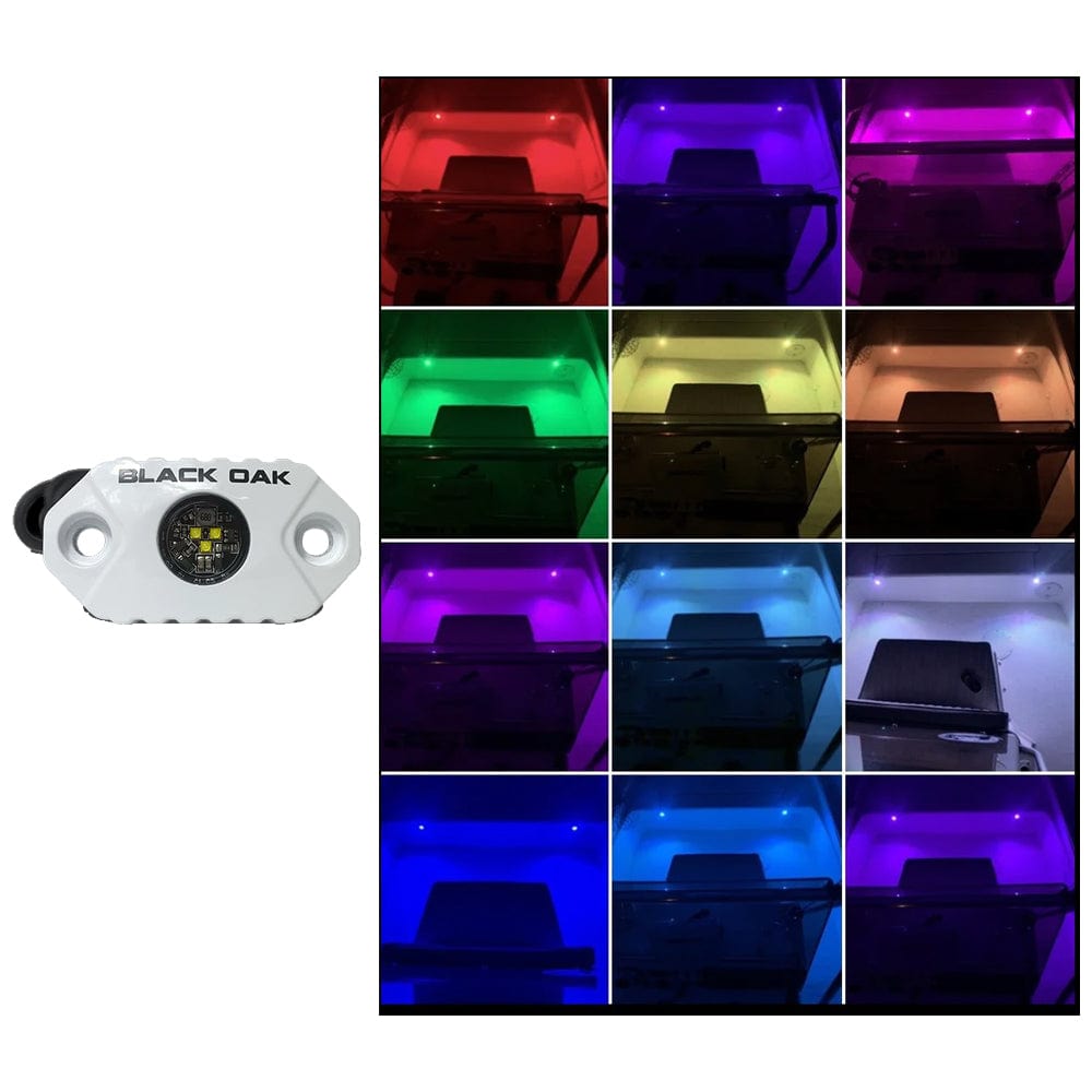 Black Oak Rock Accent Light - RGB - White Housing [MAL-RGB] - The Happy Skipper