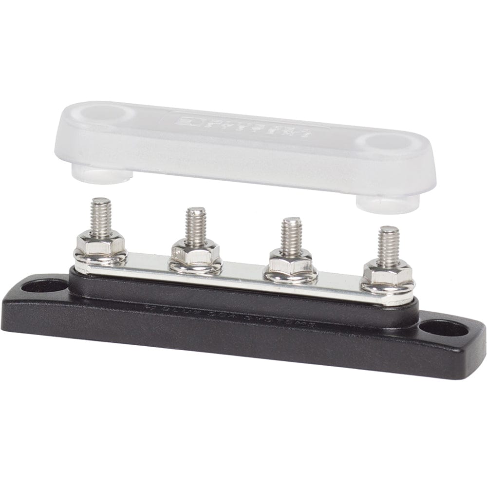 Blue Sea 2315 MiniBus 100 Ampere Common BusBar 4 x 10-32 Stud Terminal with Cover [2315] - The Happy Skipper
