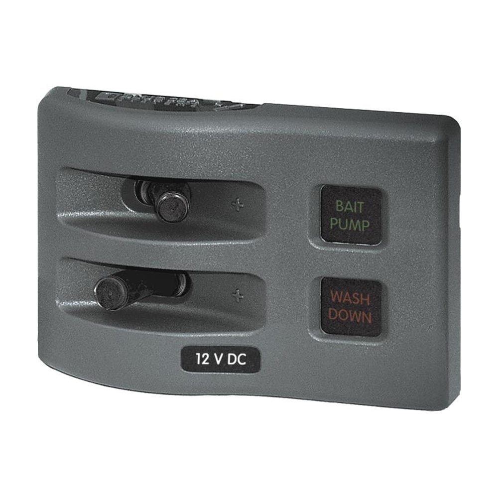 Blue Sea 4302 WeatherDeck Water Resistant Fuse Panel - 2 Position - Grey [4302] - The Happy Skipper