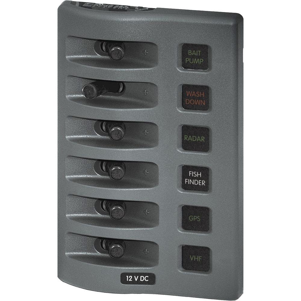 Blue Sea 4306 WeatherDeck Water Resistant Fuse Panel - 6 Position - Grey [4306] - The Happy Skipper