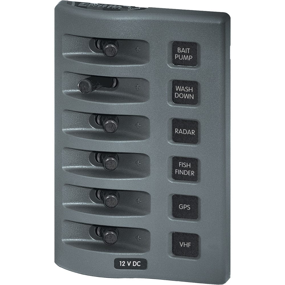 Blue Sea 4307 WeatherDeck 12V DC Waterproof Switch Panel - 6 Position [4307] - The Happy Skipper