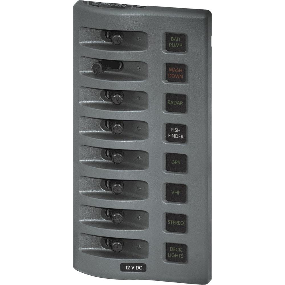 Blue Sea 4308 WeatherDeck Water Resistant Fuse Panel - 8 Position - Grey [4308] - The Happy Skipper