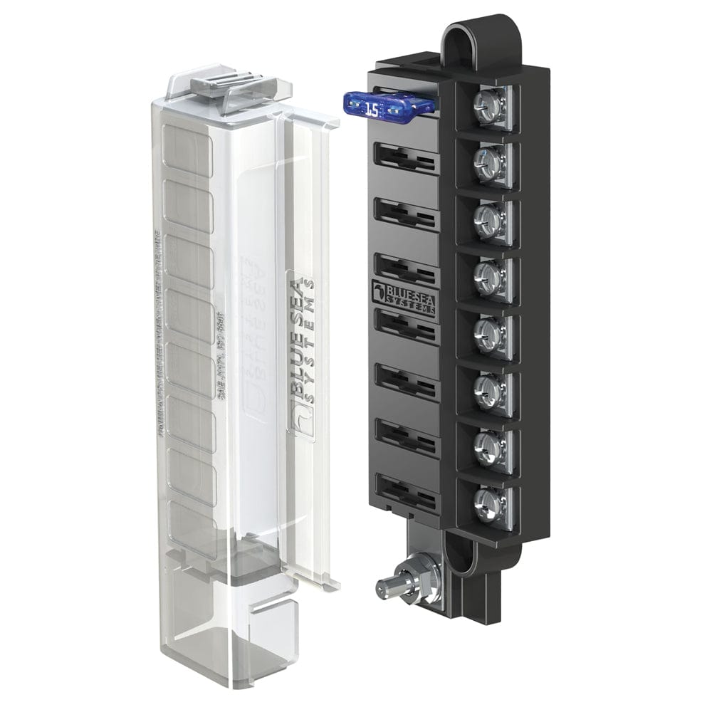 Blue Sea 5046 ST Blade Compact Fuse Blocks - 8 Circuits w/Cover [5046] - The Happy Skipper