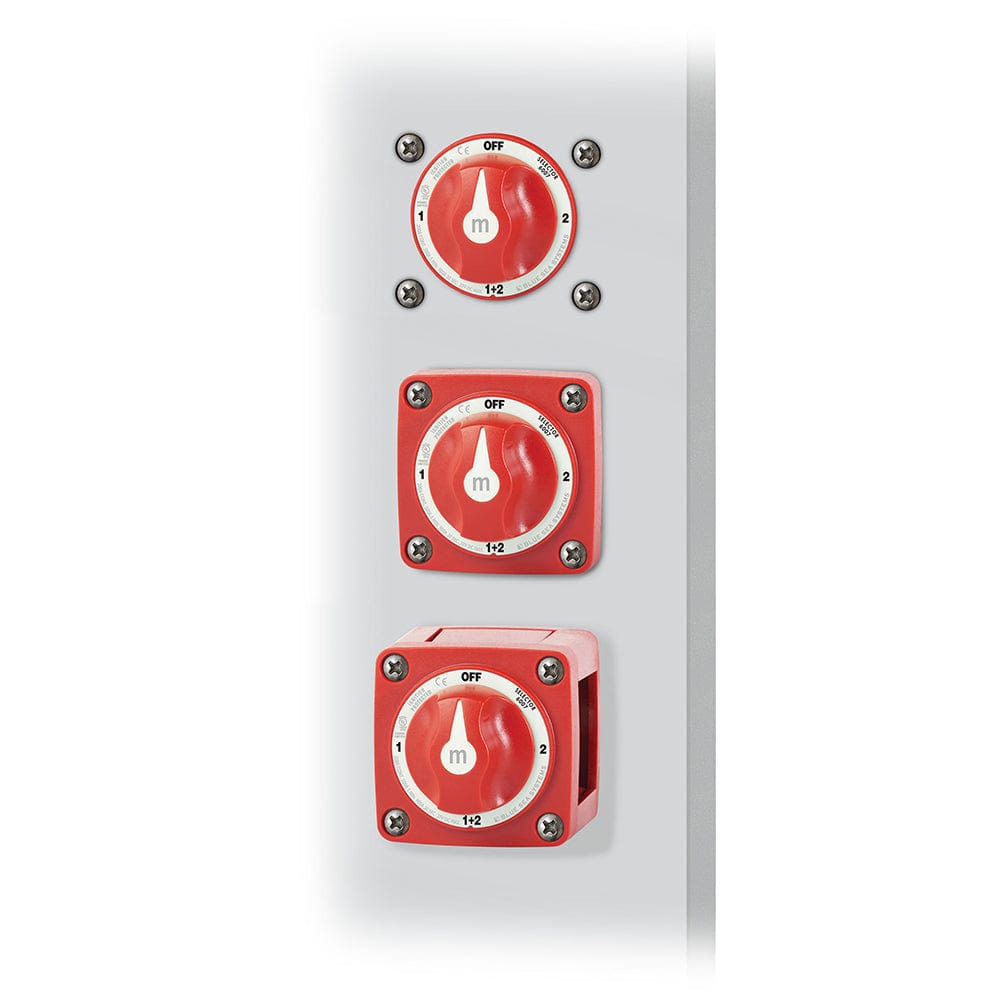 Blue Sea 6007 m-Series (Mini) Battery Switch Selector Four Position Red [6007] - The Happy Skipper