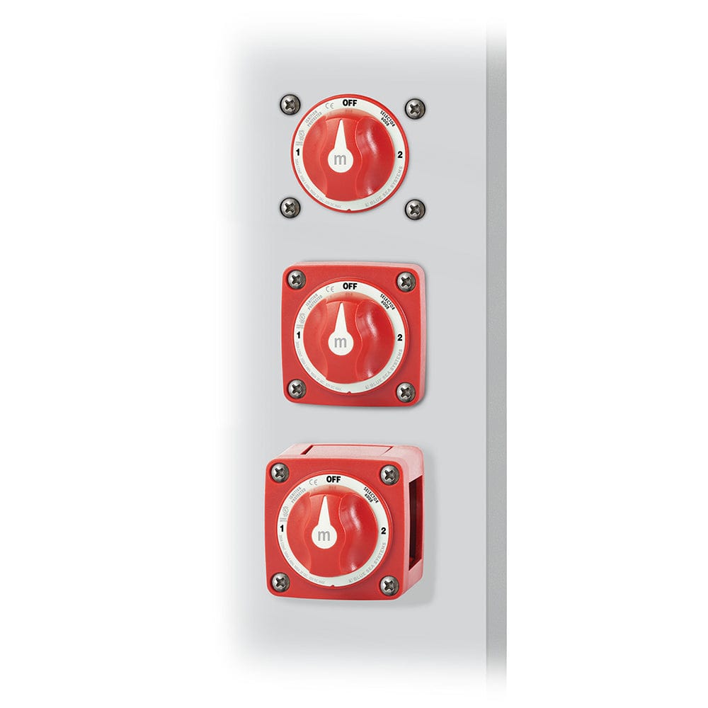 Blue Sea 6008 M-Series Battery Switch 3 Position - Red [6008] - The Happy Skipper