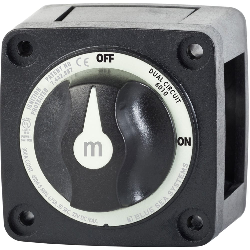 Blue Sea 6010200 Battery Switch Dual Circuit - Black [6010200] - The Happy Skipper