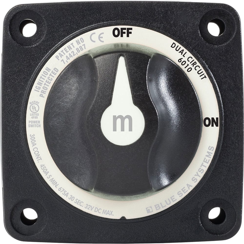 Blue Sea 6010200 Battery Switch Dual Circuit - Black [6010200] - The Happy Skipper