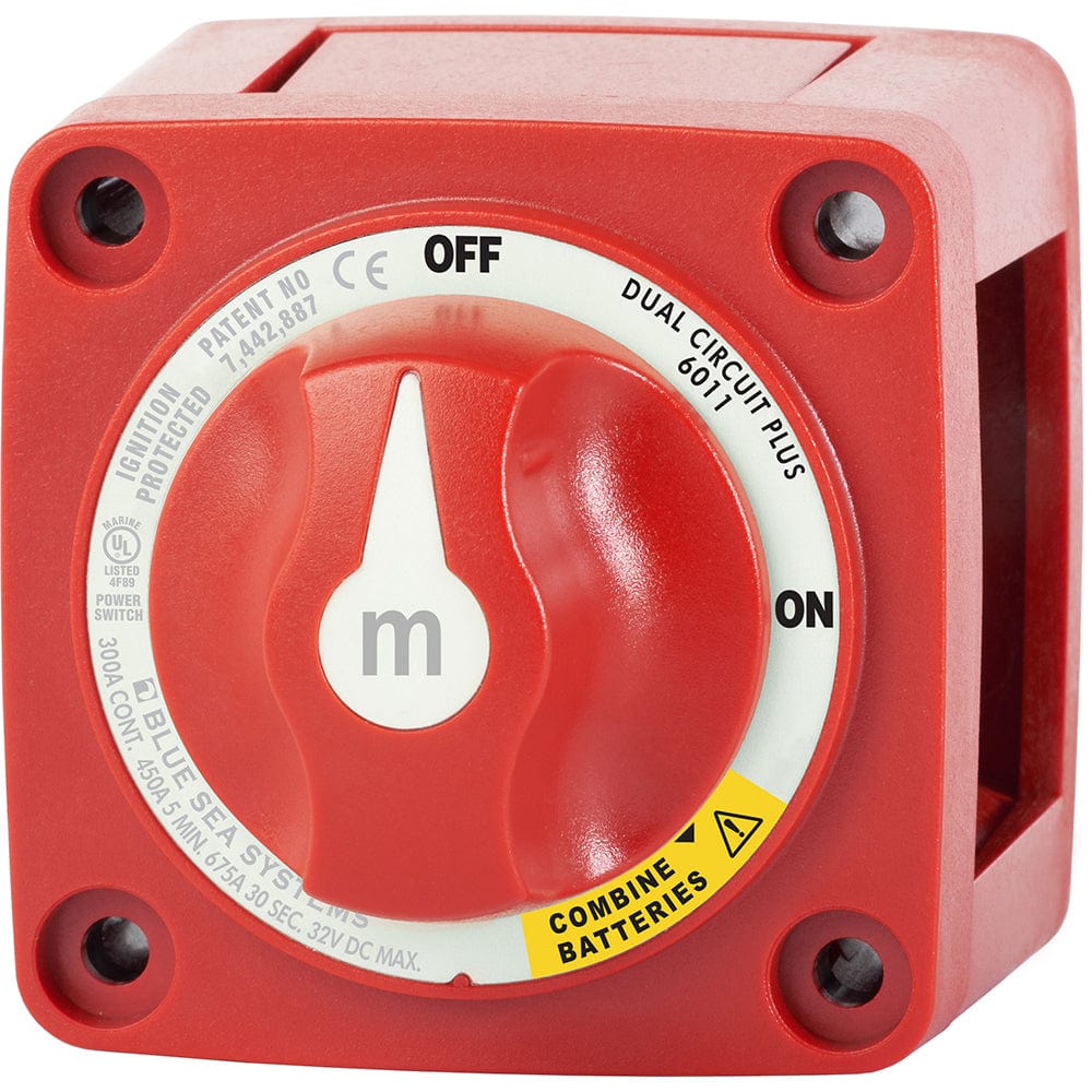 Blue Sea 6011 m-Series (Mini) Battery Switch Dual Circuit Plus [6011] - The Happy Skipper