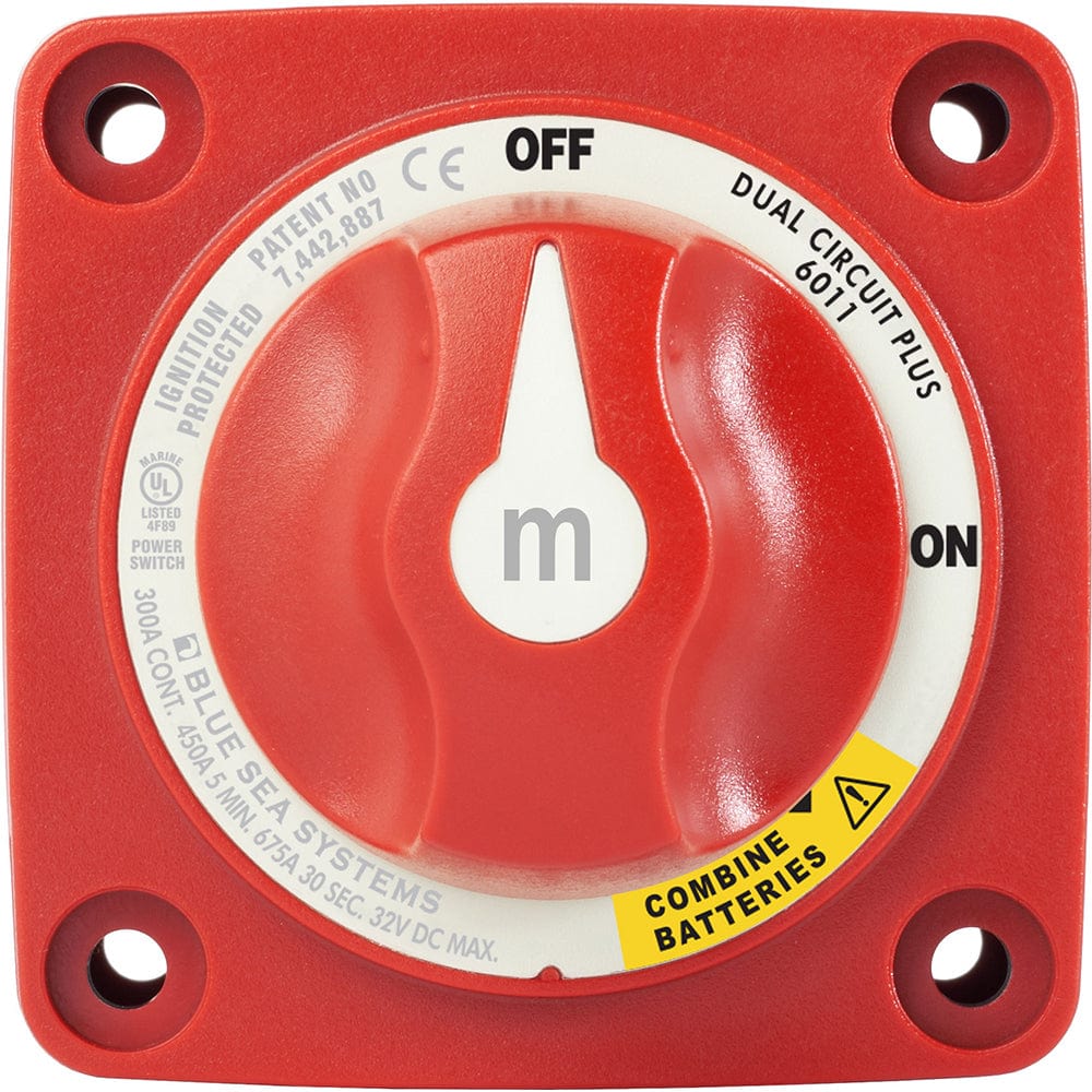 Blue Sea 6011 m-Series (Mini) Battery Switch Dual Circuit Plus [6011] - The Happy Skipper