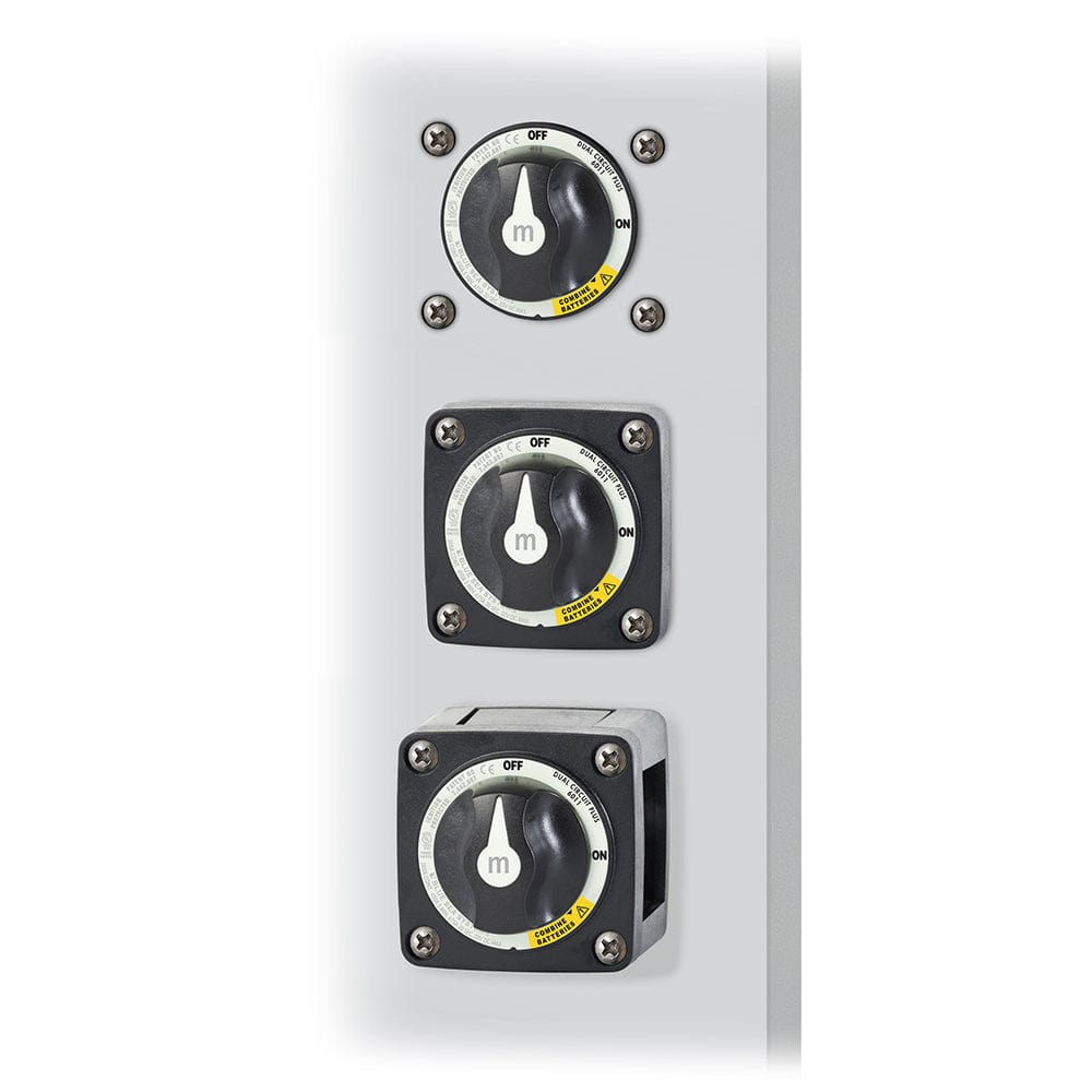 Blue Sea 6011200 m-Series Battery Switch Dual Circuit Plus - Black [6011200] - The Happy Skipper