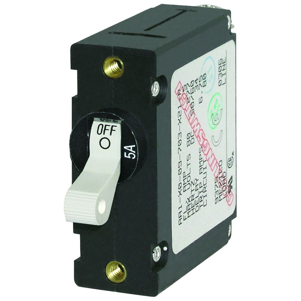 Blue Sea 7202 AC/DC Single Pole Magnetic World Circuit Breaker - 5AMP [7202] - The Happy Skipper