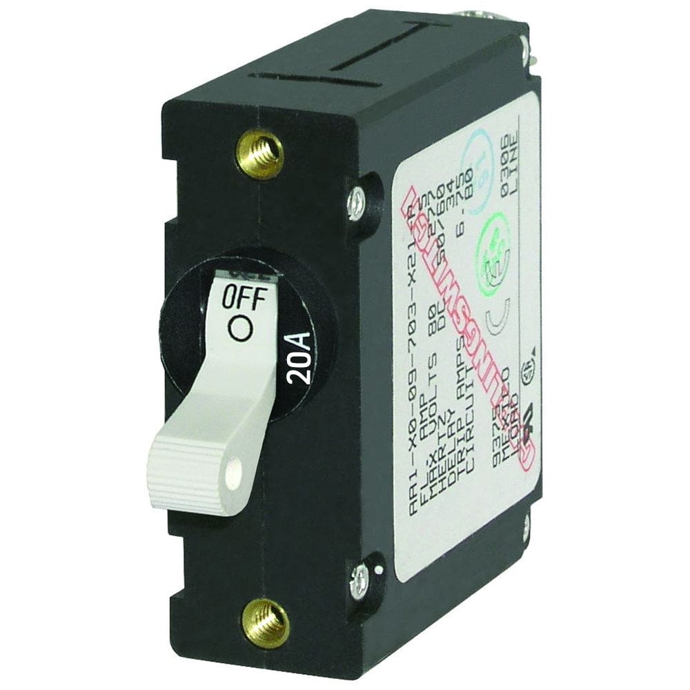 Blue Sea 7214 AC/DC Single Pole Magnetic World Circuit Breaker - 20AMP [7214] - The Happy Skipper