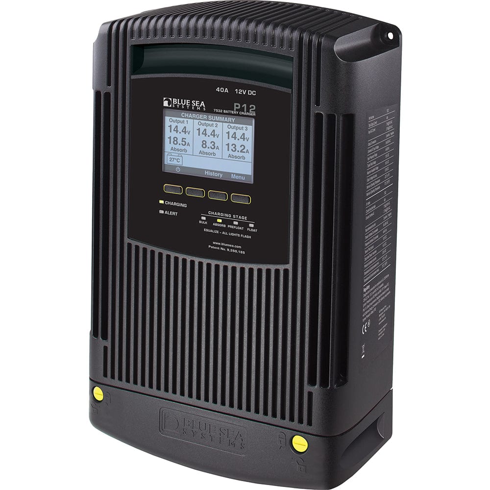 Blue Sea 7532 P12 Gen2 Battery Charger - 40A - 3-Bank [7532] - The Happy Skipper