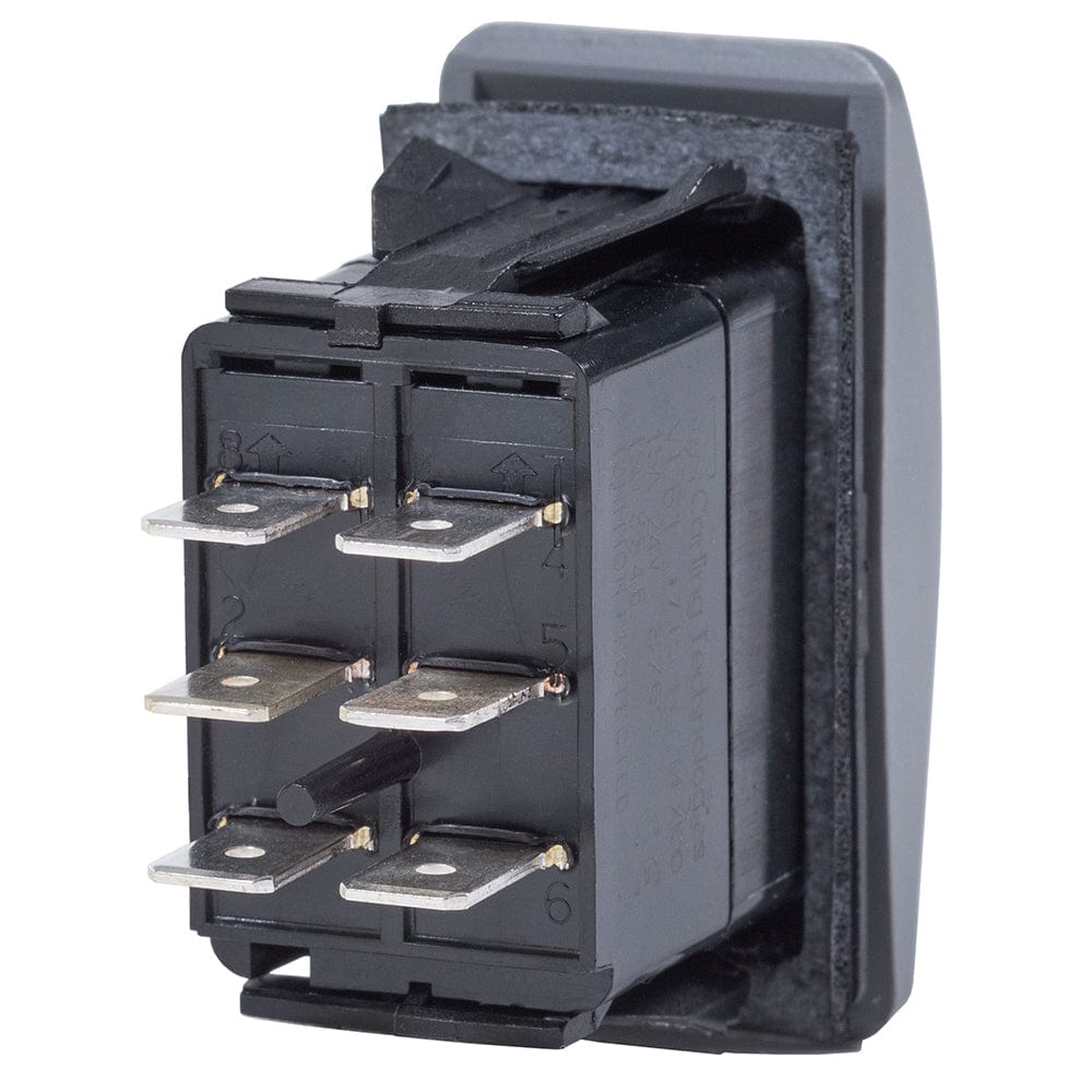 Blue Sea 7938 Contura II Switch DPDT Black - (ON)-OFF-(ON) [7938] - The Happy Skipper