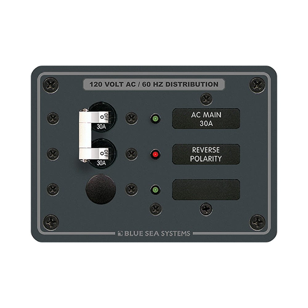 Blue Sea 8029 AC Main +1 Position Breaker Panel - White Switches [8029] - The Happy Skipper