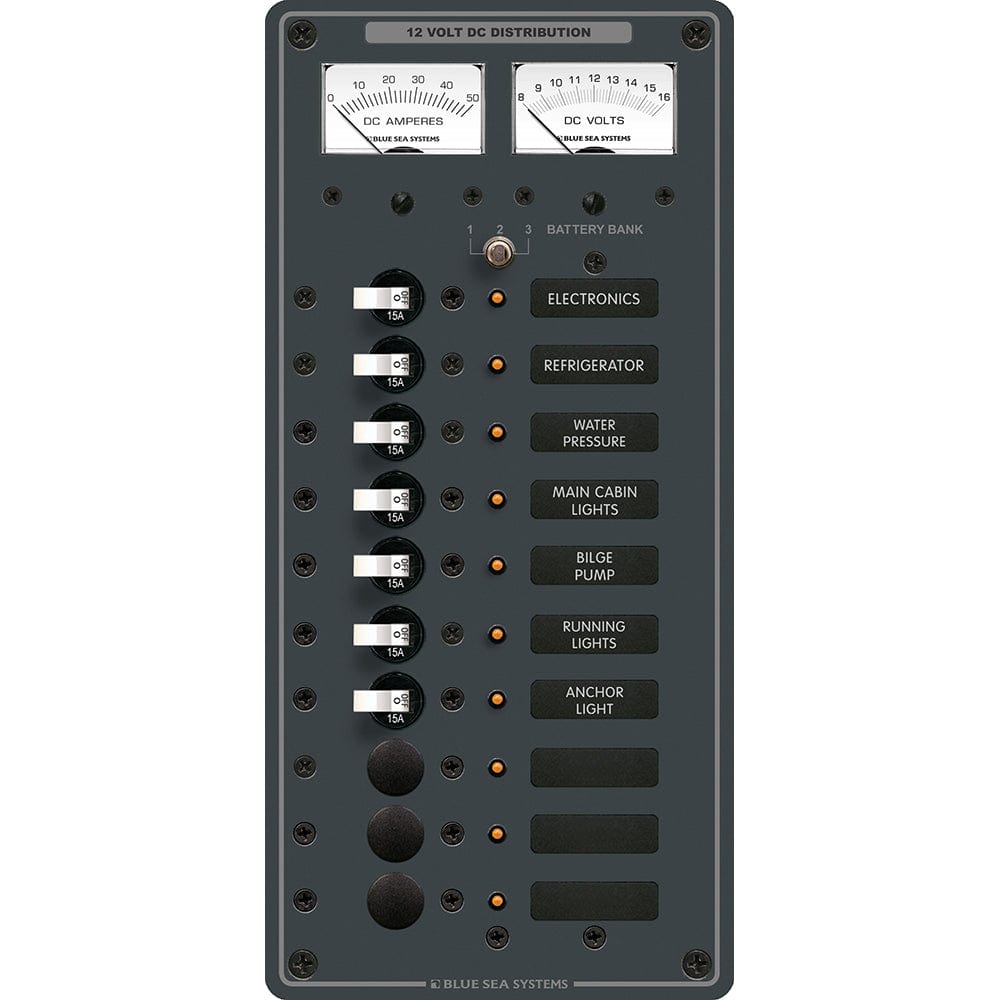 Blue Sea 8082 DC 10 Position Toggle Branch Circuit Breaker Panel [8082] - The Happy Skipper
