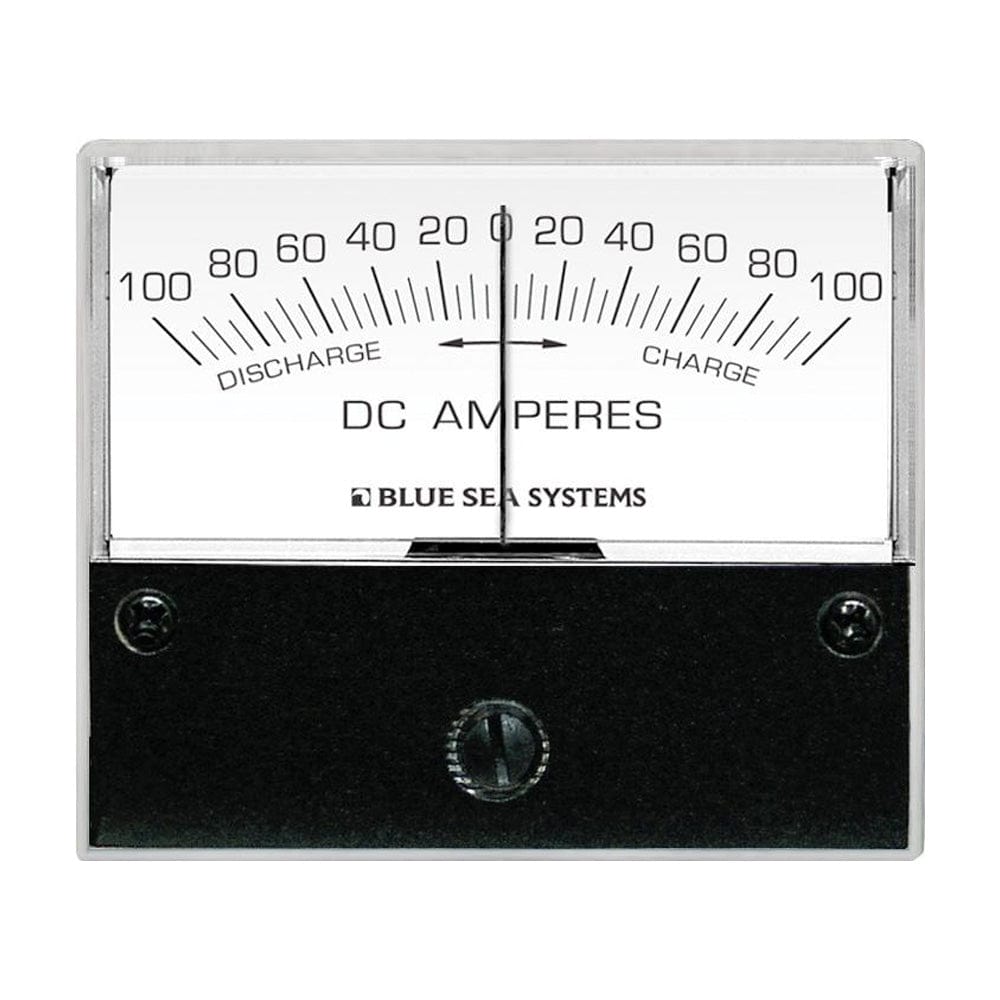 Blue Sea 8253 DC Zero Center Analog Ammeter - 2-3/4" Face, 100-0-100 Amperes DC [8253] - The Happy Skipper