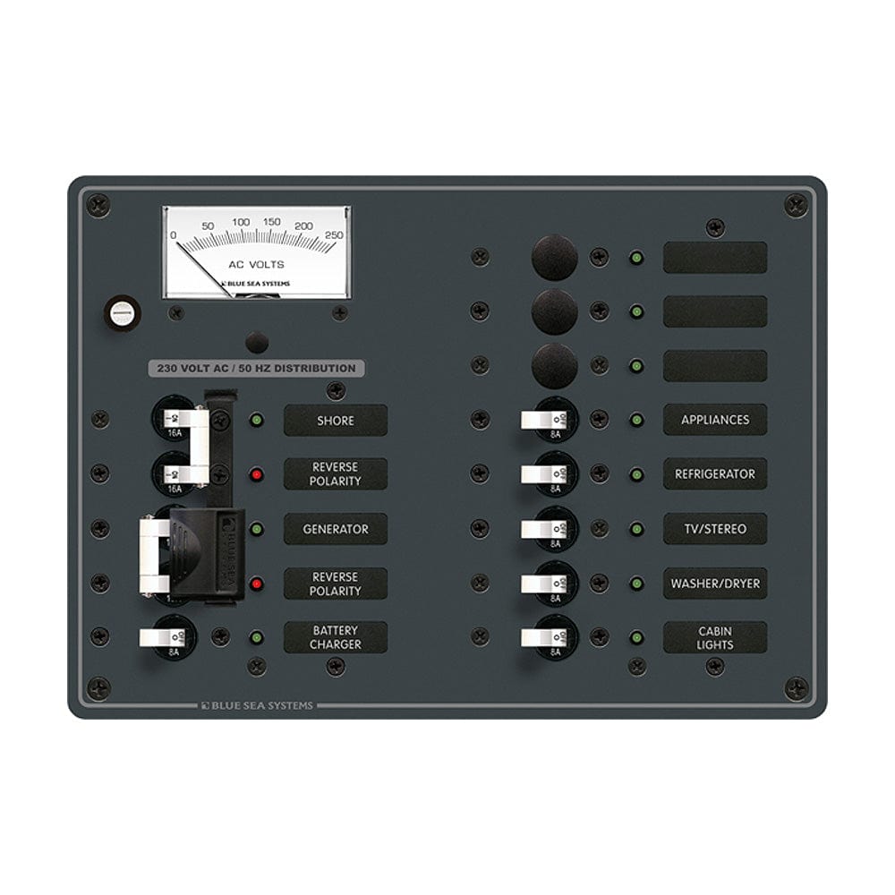 Blue Sea 8562 AC Toggle Source Selector (230V) - 2 Sources + 9 Positions [8562] - The Happy Skipper