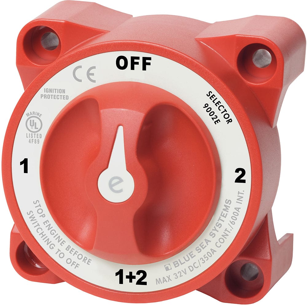 Blue Sea 9002e e-Series Battery Switch Selector w/Alternator Field Disconnect [9002E] - The Happy Skipper